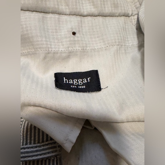 Haggar Men's Striped Flat Front Shorts - Picture 4 of 5